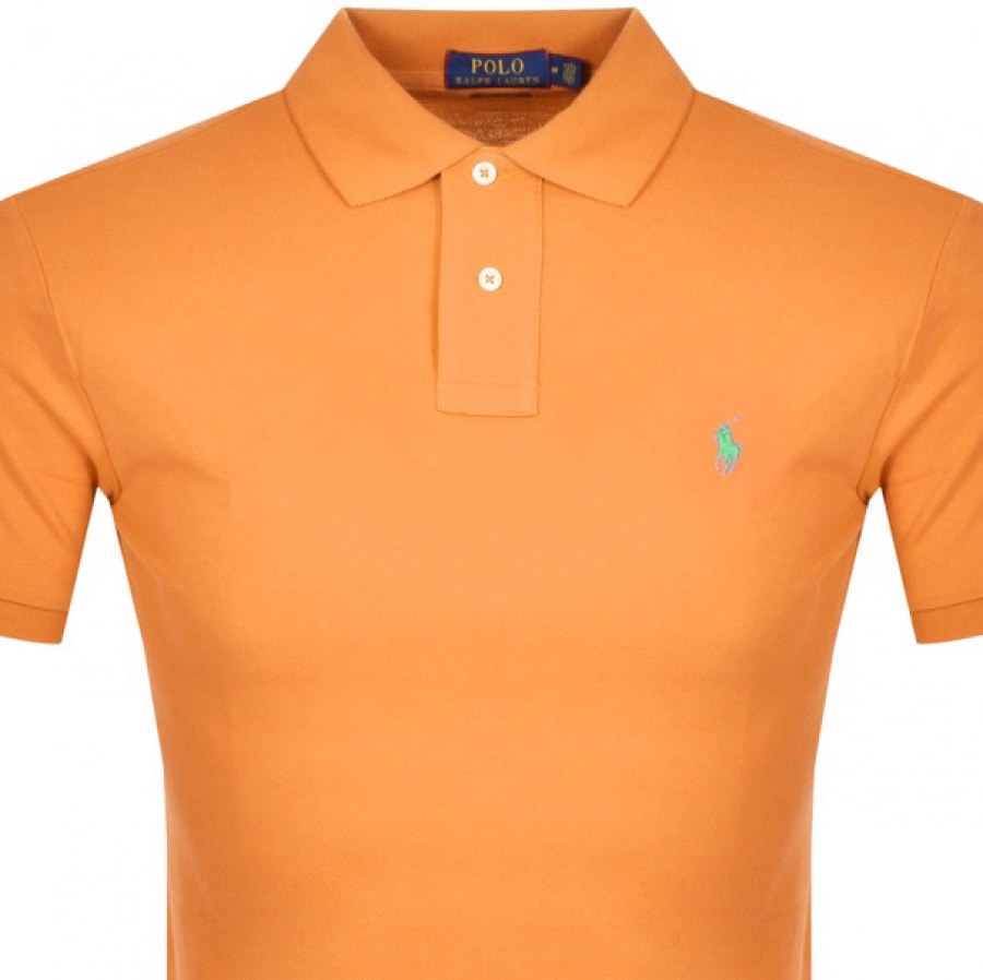 Alternative Image for ProductRalph Lauren Custom Slim Polo T Shirt Orange2